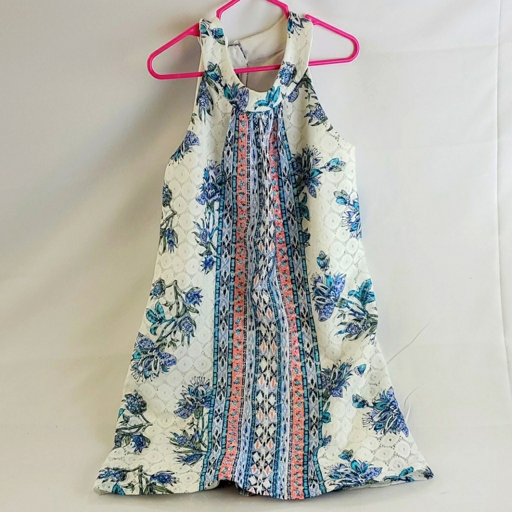 Sleveless girls floral print dress size 8